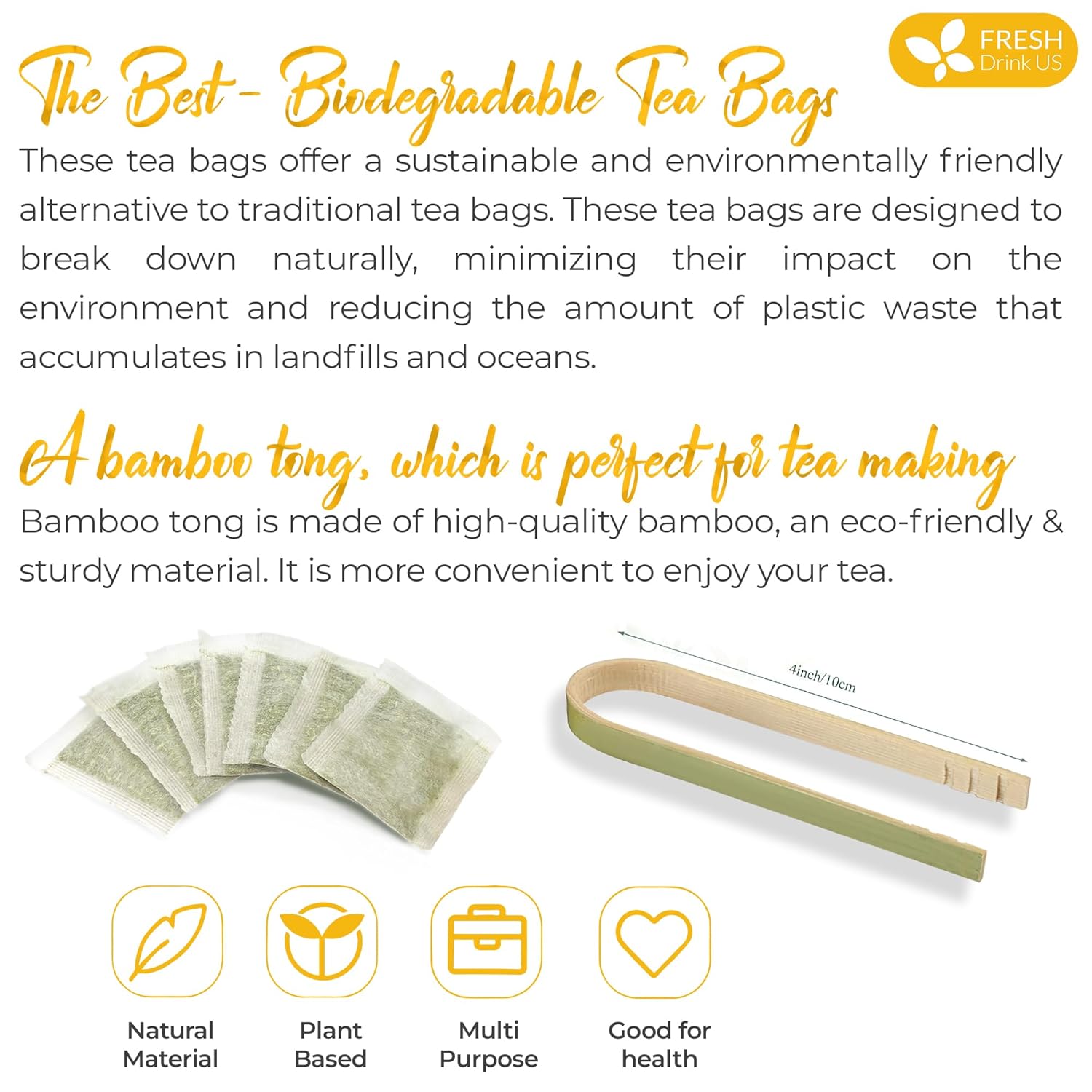 Premium Barley Tea Bags, 100% Natural &amp; Pure from Barley. Loose Barey Herbal Tea. No Sugar, No Caffeine, No Gluten, Vegan. by FreshDrinkUS - Natural and Premium Herbal Tea