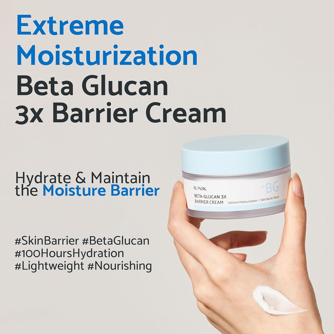 IUNIK Beta-Glucan 3X Barrier Cream by AsiaBeautyMall