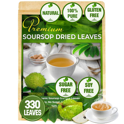 40 Premium Soursop Graviola Leaf Tea Bags, 100% Natural and Pure from Soursop Leaves, Handmade, Made With Natural Materials-Corn Fiber Tea Bag, Sugar/Caffeine/Gluten Free, Hoja Guanabana Tea by FreshDrinkUS - Natural and Premium Herbal Tea