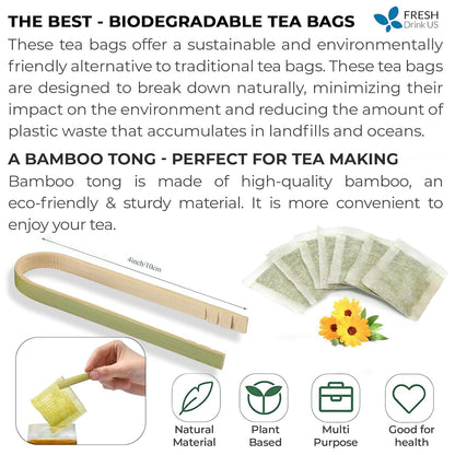 Premium Ginger Tea Bags, 100% Natural &amp; Pure from Ginger Roots, Ginger Tea, Ginger Herbal Tea. Ginger Tea. No Sugar, No Caffeine, No Gluten, Vegan. by FreshDrinkUS - Natural and Premium Herbal Tea