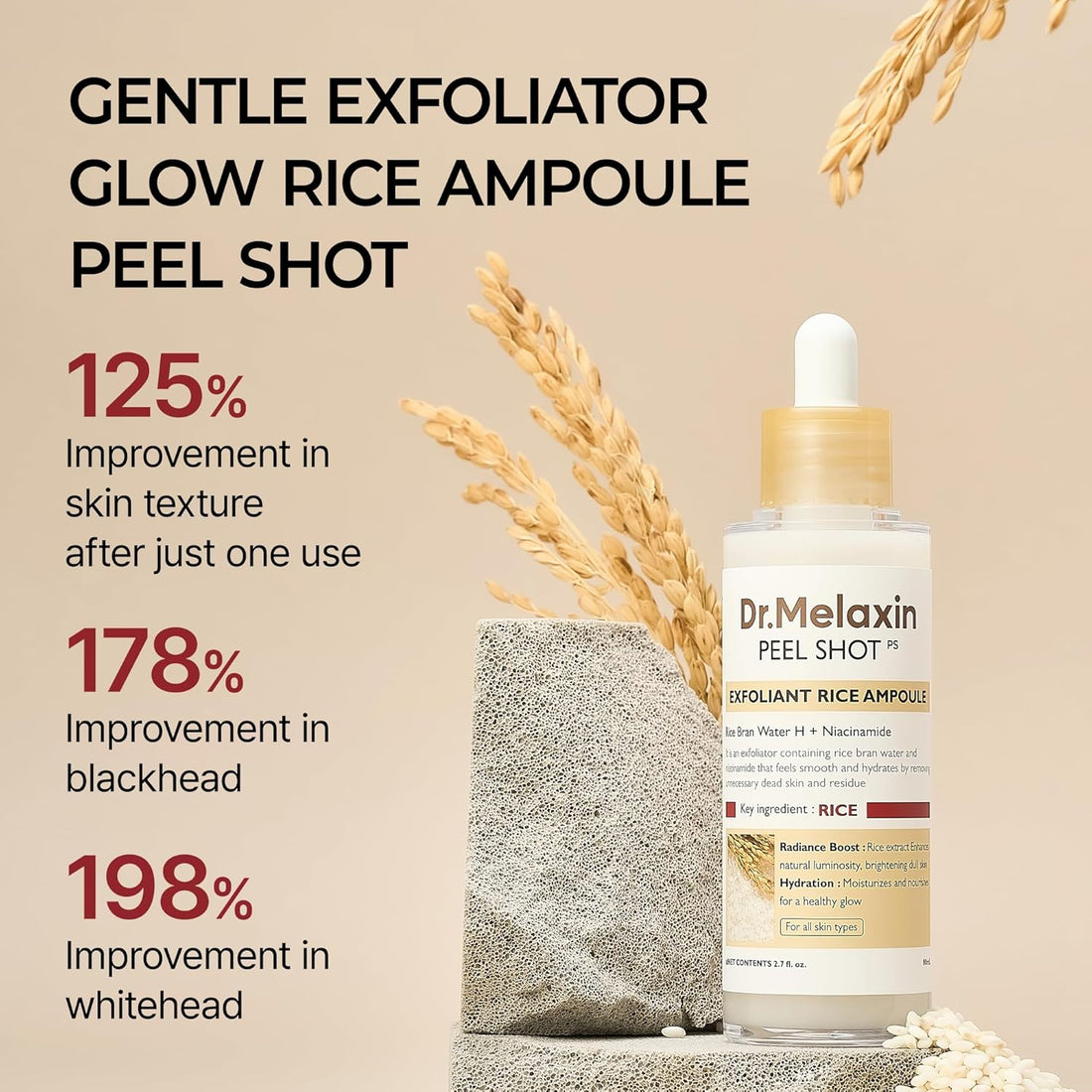 Dr. Melaxin Peel Shot Exfoliant Rice Ampoule by AsiaBeautyMall