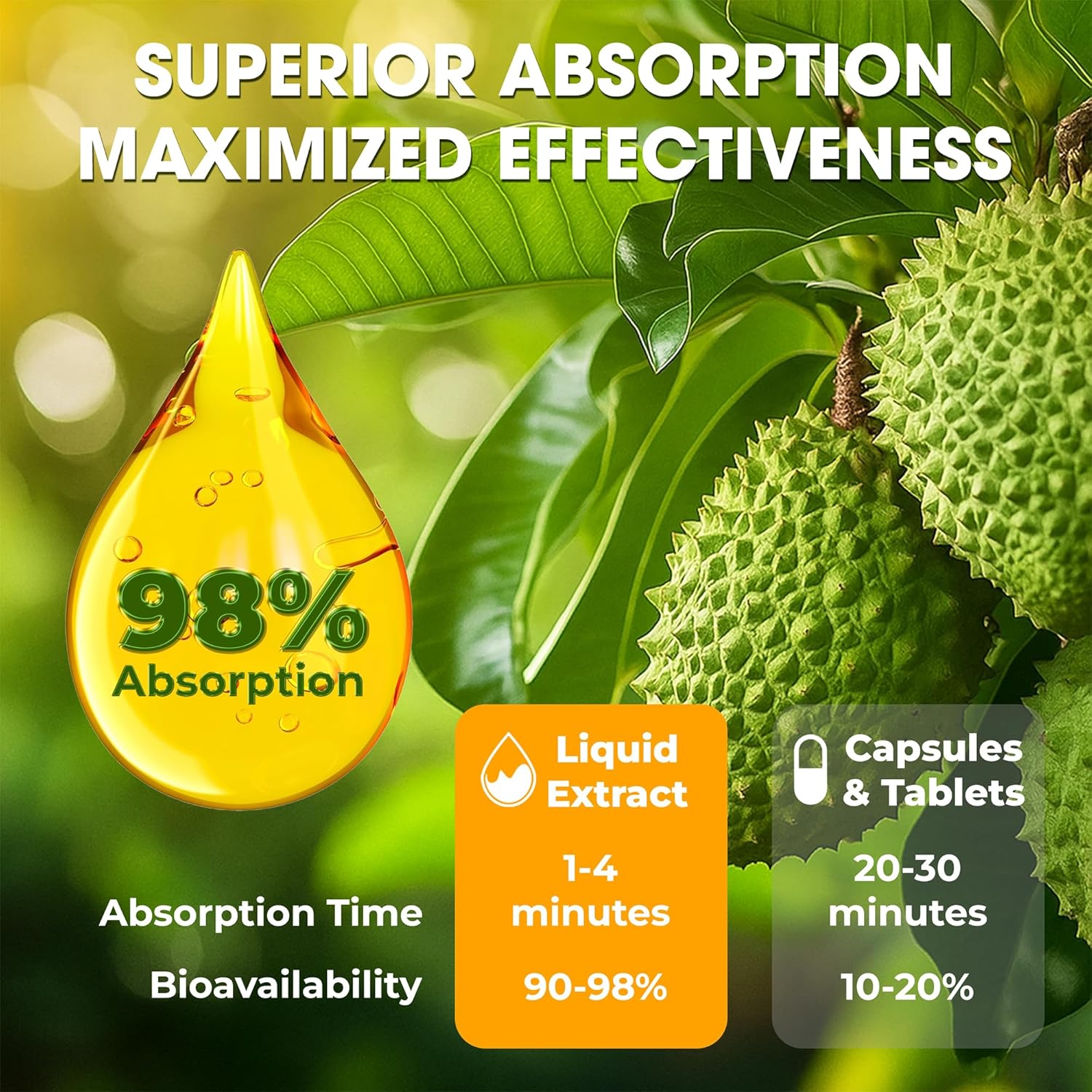 Soursop Bitters Liquid Drops – Premium Herbal Blend with Soursop Leaves, Black Seed, Moringa, Ashwagandha, Senna, Goat Weed &amp; Ginger, 2 fl oz by FreshDrinkUS - Natural and Premium Herbal Tea