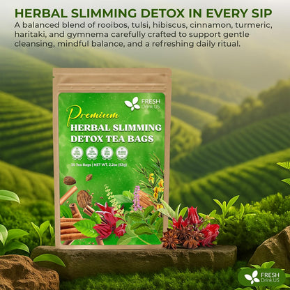 Herbal Slimming Detox Tea | Loose Leaf Blend for Daily Rituals and Clean Living by FreshDrinkUS - Natural and Premium Herbal Tea