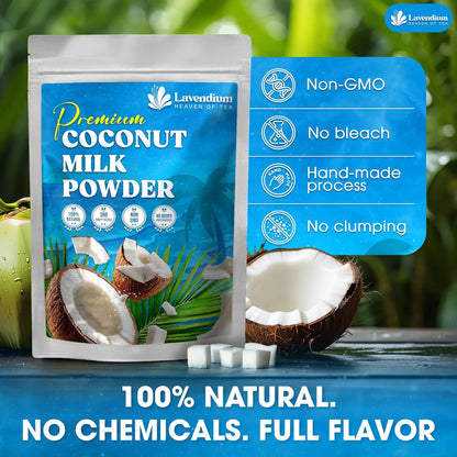 20oz Coconut Milk Powder, 100% Natural, Unsweetened, Perfect for Cake, Coffee, Tea, Creamer Alternative, No Additives, No Gluten, Vegetarian. by FreshDrinkUS - Natural and Premium Herbal Tea