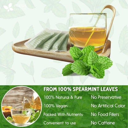 Spearmint Tea Bags, 100% Natural &amp; Pure Spearmint Leaves. Loose Leaf Spearmint Herbal Tea. Spearmint Leaf Tea. No Sugar, No Caffeine, No Gluten, Vegan. by FreshDrinkUS - Natural and Premium Herbal Tea