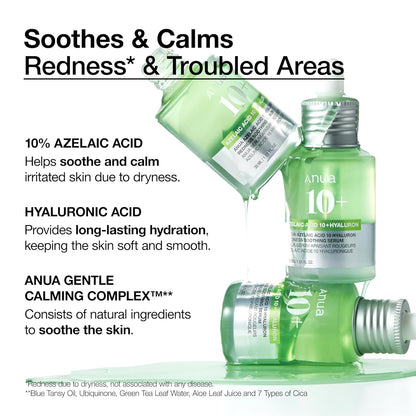 ANUA Azelaic Acid 10 Hyaluron Redness Soothing Serum by AsiaBeautyMall