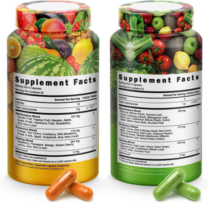 Superfood Fruits and Veggie Capsules - Overall Health and Energy - For Men and Women by The VITAMIZED Shop