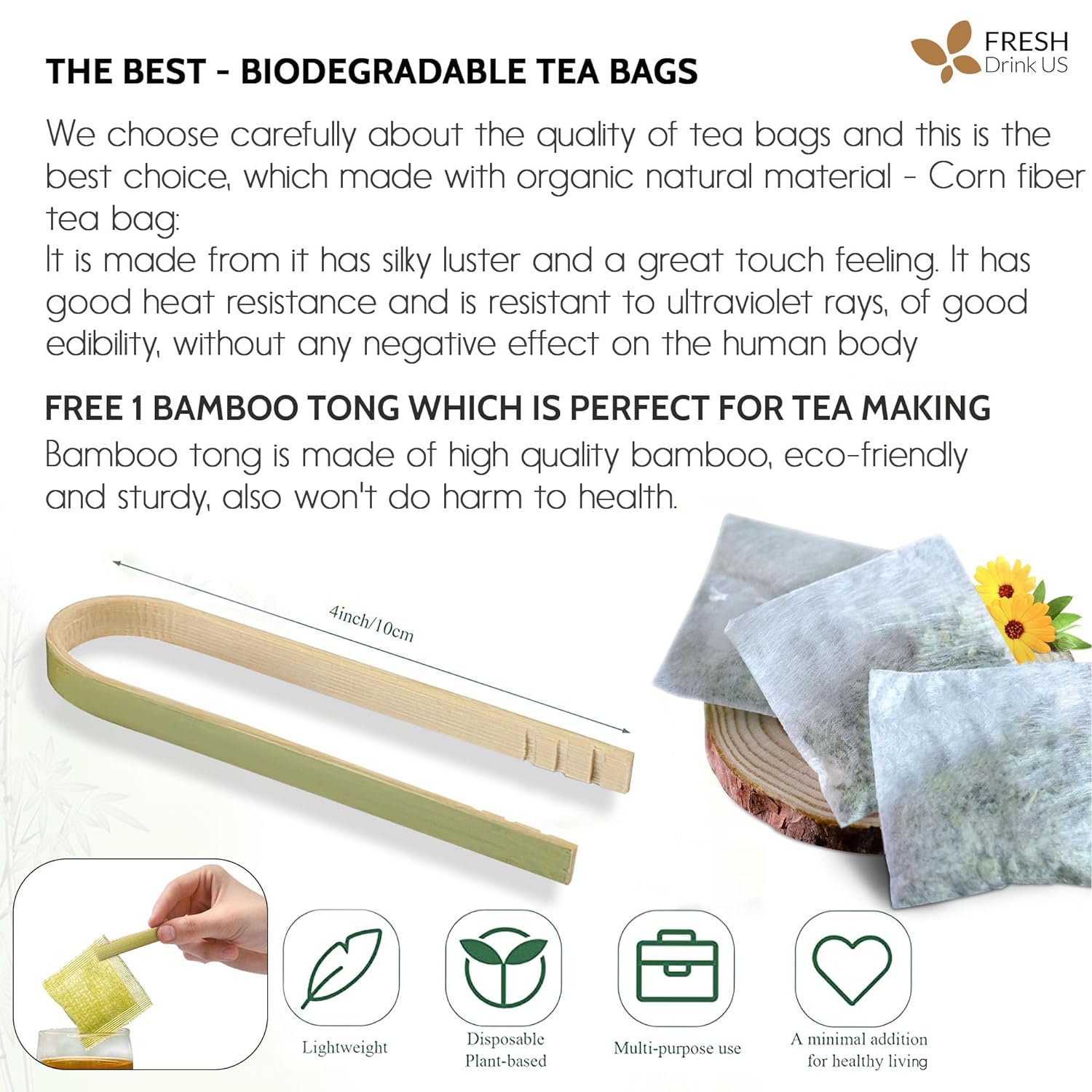 Burdock Root Tea Bags, 100% Natural &amp; Pure from Burdock Root. Burdock Root Herbal Tea. Burdock Root Tea. No Sugar, No Caffeine, No Gluten, Vegan. by FreshDrinkUS - Natural and Premium Herbal Tea