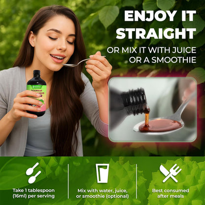 Soursop Bitters Liquid – Herbal Daily Wellness Formula with Soursop, Ginger, Turmeric &amp; Black Seed Mixed Berry Flavor by FreshDrinkUS - Natural and Premium Herbal Tea