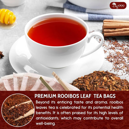 Premium Red Rooibos Tea Bags, 100% Natural &amp; Pure from Rooibos Tea Leaves. Loose Leaf Rooibos Herbal Tea. Made with Natural Material Tea Bags. No Sugar, No Caffeine, No Gluten, Vegan. by FreshDrinkUS - Natural and Premium Herbal Tea