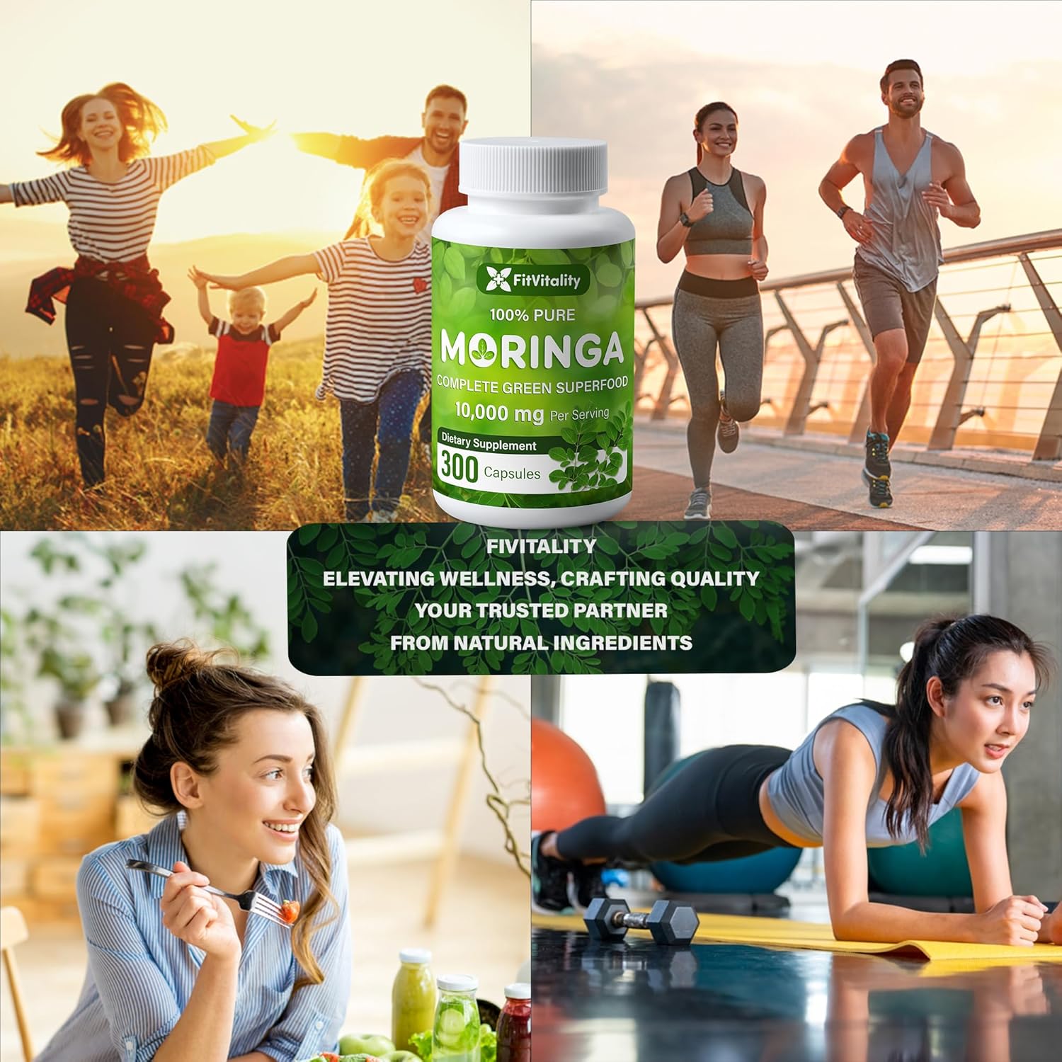 Moringa Capsules|300 Capsules|Moringa Oleifera|10,000mg by FreshDrinkUS - Natural and Premium Herbal Tea