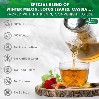 Oil Reducing Tea, Oil Cleansing for Liver, 10 Herbal Ingredients, Traditional Recipe Tea for Liver, 100% Natural, Easy Brewing, Steep Repeatedly (Tea Bags/ Tea Packs) by FreshDrinkUS - Natural and Premium Herbal Tea