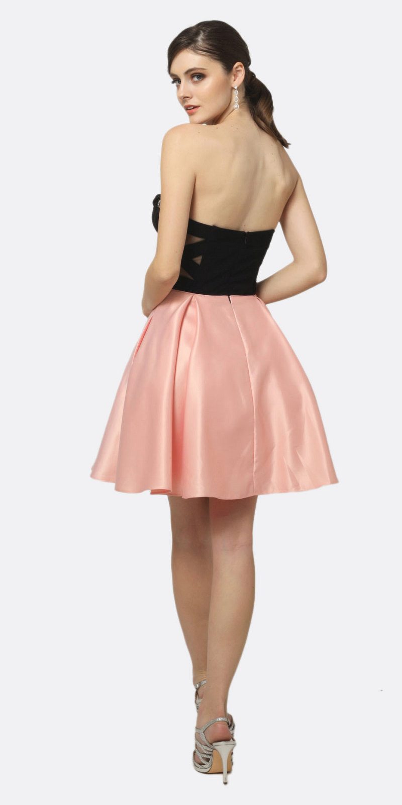 Juliet 829 Two-Tone Sweetheart Short A-Line Dress by DiscountDressShop