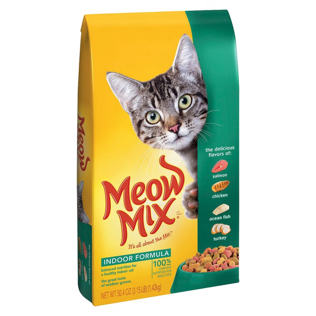 Meow Mix Indoor Health Dry Cat Food Chicken, Turkey &amp; Salmon (3.15 lbs) by Farmacias Savia