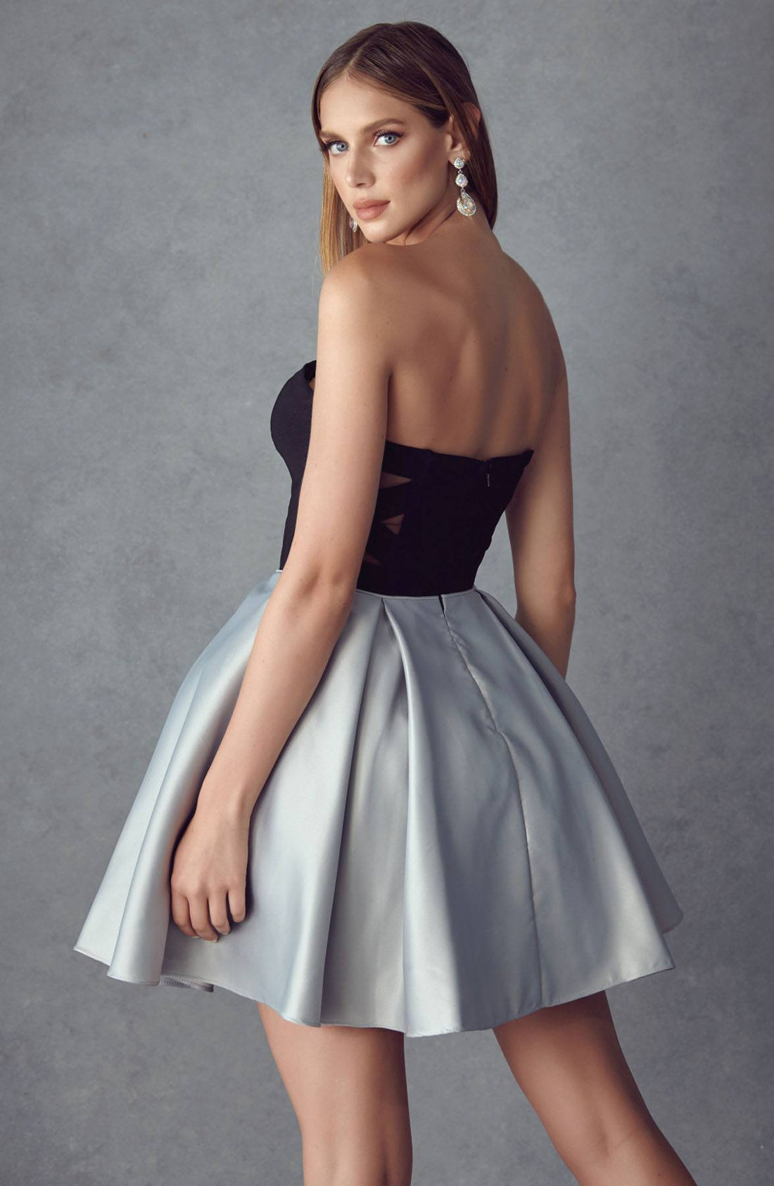 Juliet 829 Two-Tone Sweetheart Short A-Line Dress by DiscountDressShop