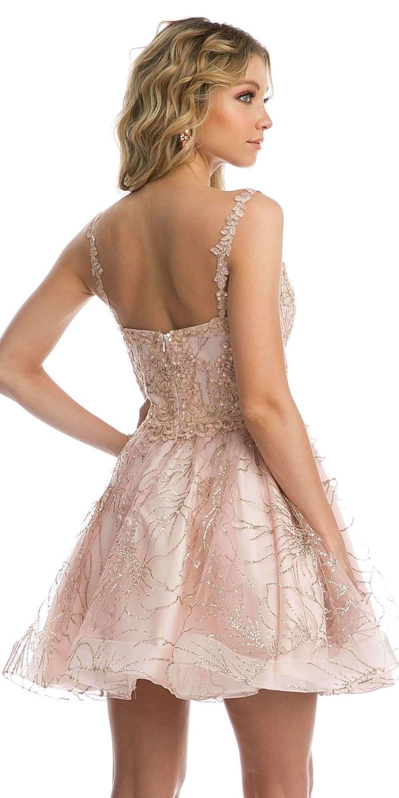 Juliet 838 Homecoming Short Dress Applique and Glitter by DiscountDressShop