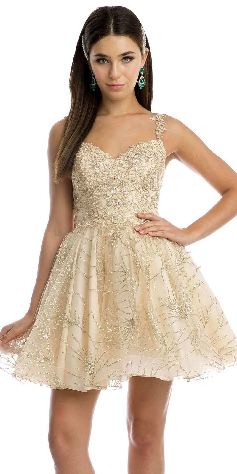 Juliet 838 Homecoming Short Dress Applique and Glitter by DiscountDressShop