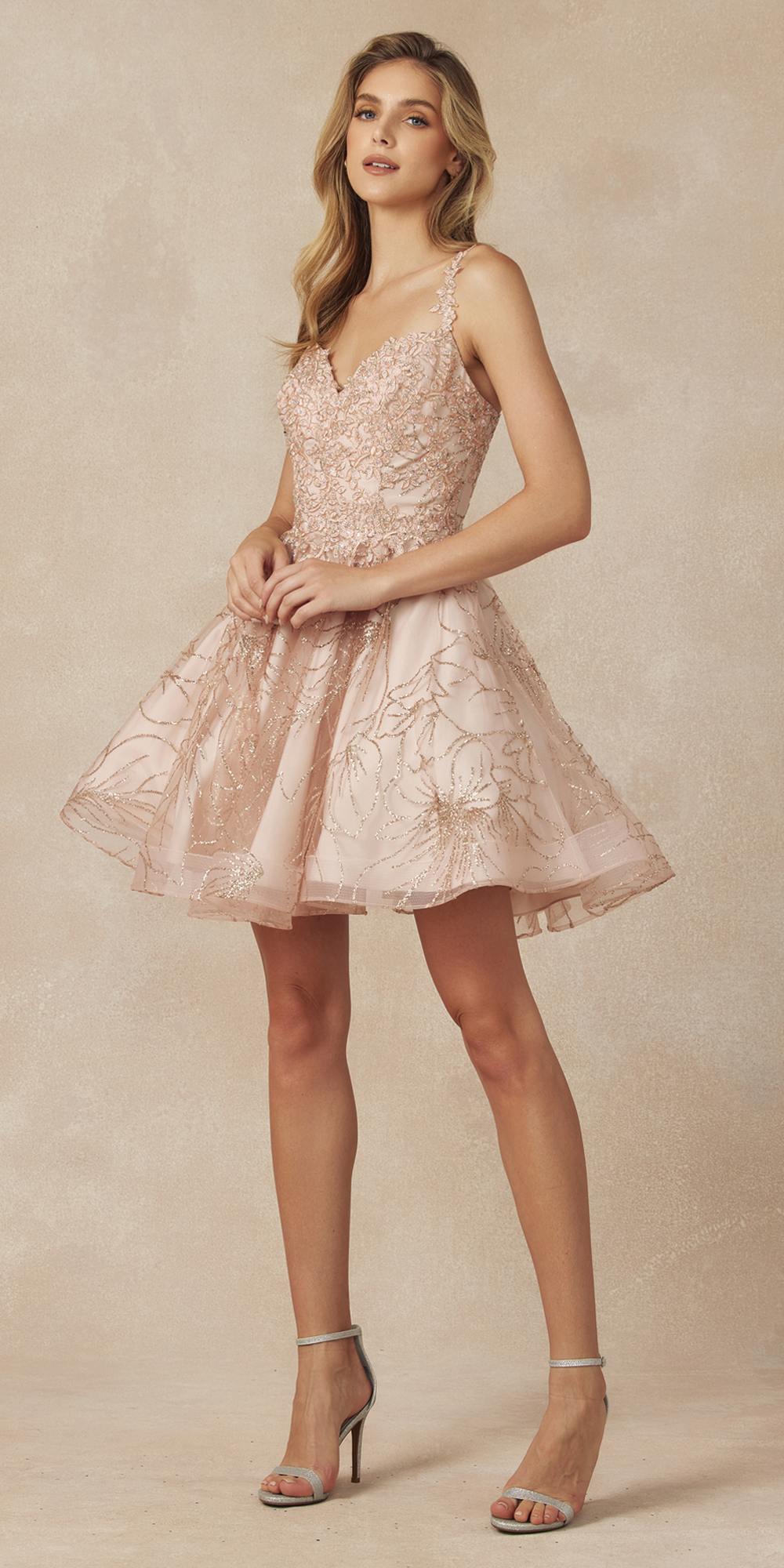 Juliet 838 Homecoming Short Dress Applique and Glitter by DiscountDressShop