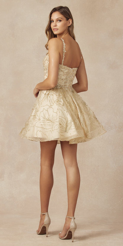 Juliet 838 Homecoming Short Dress Applique and Glitter by DiscountDressShop