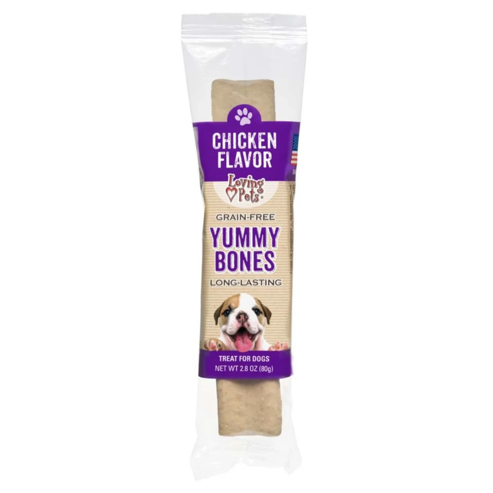 Loving Pets Yummy Bones Chicken Flavor Dog Treat (2.4oz) by Farmacias Savia
