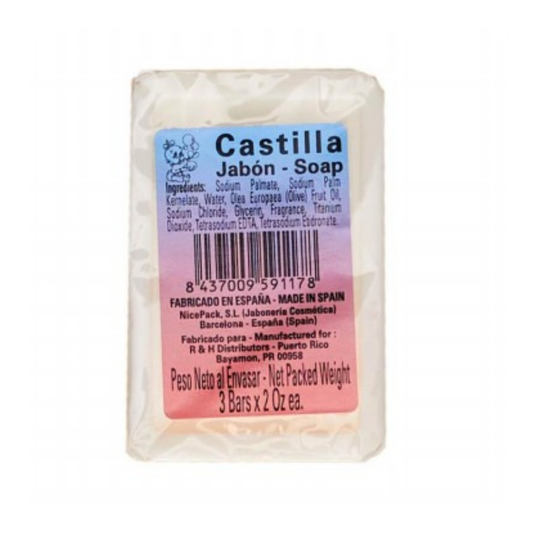 Jabón Castilla Natural Soap 3 Bars (2oz Each) - Variety by Farmacias Savia