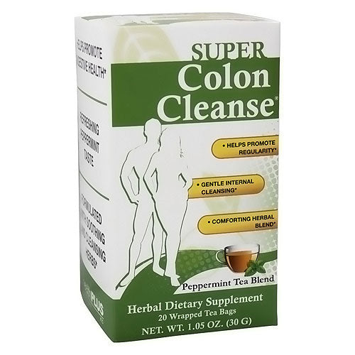 , (Health Plus) Health Tea Super Colon Cleanse Peppermint 20 Bags by Pasteur Pharmacy
