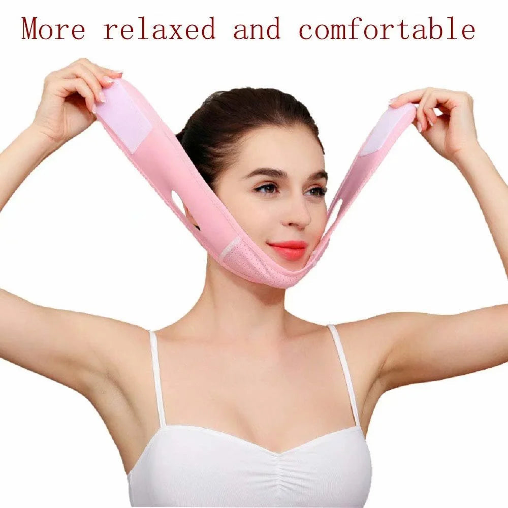 Reusable V Line Mask,V Shaped Face Mask for Sagging,Refined Jawline Support Strap,Adjustable Facial Slimming Strap,Chin up &amp; Face Lifting Belt by Korean Skin Care