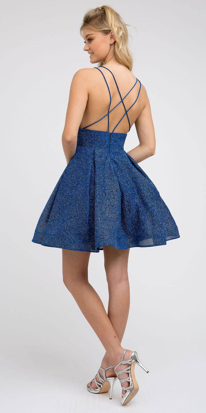 CLEARANCE - Juliet 850 Short V-Neck A-Line Dress with Pockets (Size XS) by DiscountDressShop