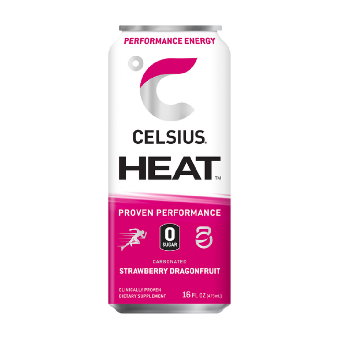 Celsius Heat Strawberry Dragonfruit Performance Energy Drink (16oz) by Farmacias Savia