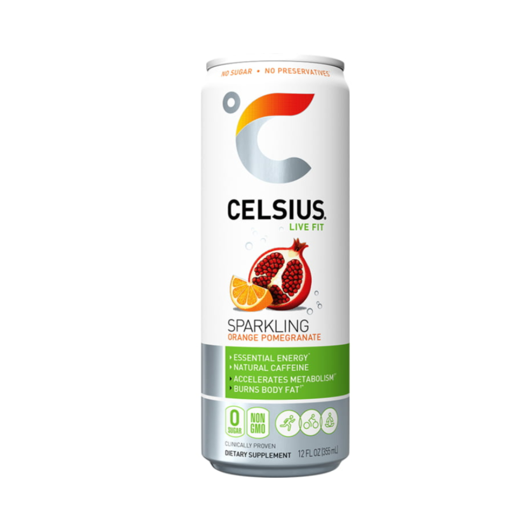 Celsius Live Fit Sparkling Orange Pomegranate Energy Drink (12oz) by Farmacias Savia