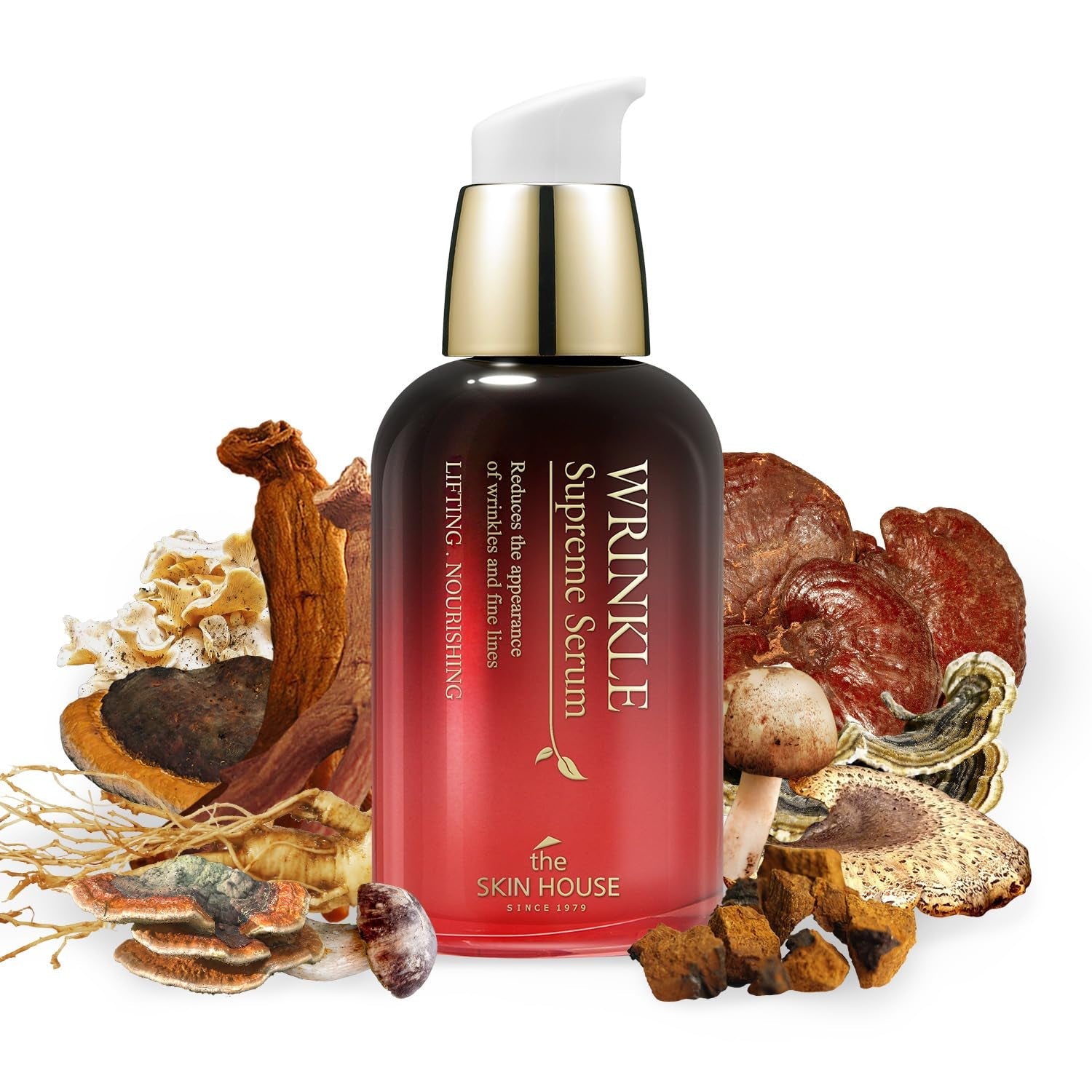 Wrinkle Supreme Serum 0.67 Fl. Oz. Trial-Size, Korean Red Ginseng, Mushrooms | Firming, Lifting, Fine Lines | Korean Skin Care, K-Beauty, 20Ml by Korean Skin Care