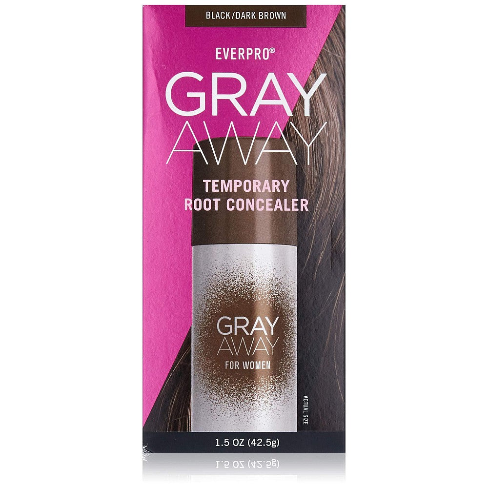 Gray Away Root Concealer, Temporary, Black/Dark Brown, For Women by Pasteur Pharmacy