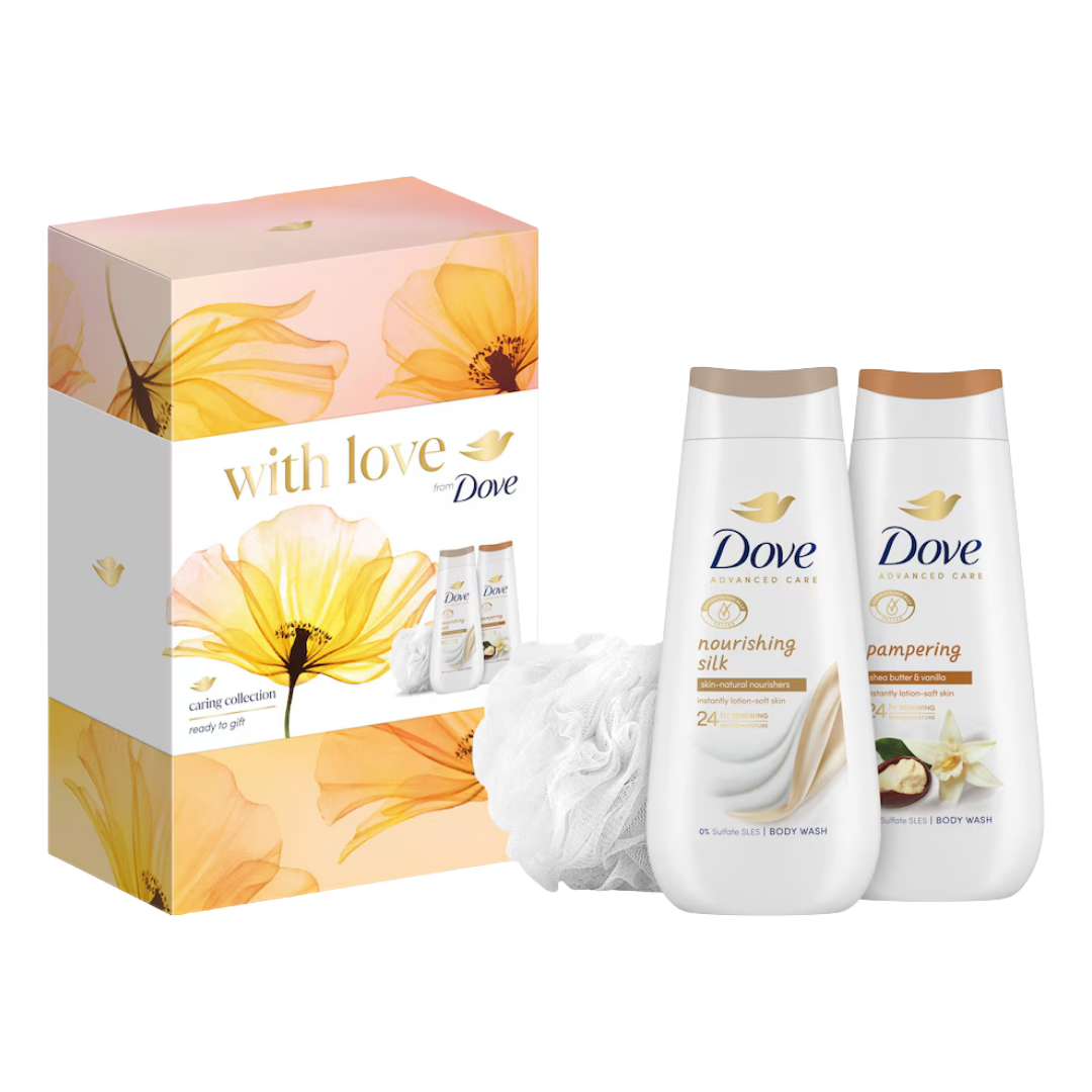 Dove With Love Caring Collection Body Wash Gift Set (3-Piece) by Farmacias Savia