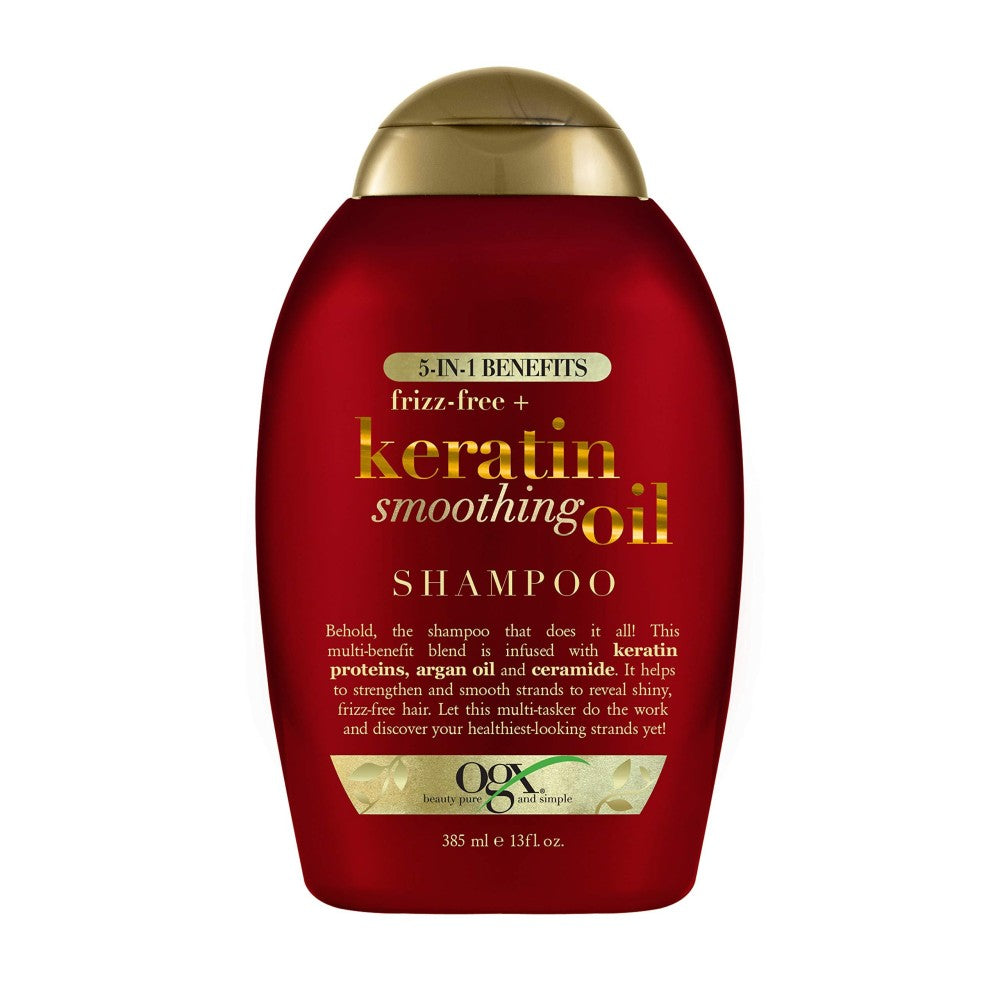 OGX Frizz-Free &amp; Keratin Smoothing 5 In 1 Oil Shampoo, 13 Oz by Pasteur Pharmacy