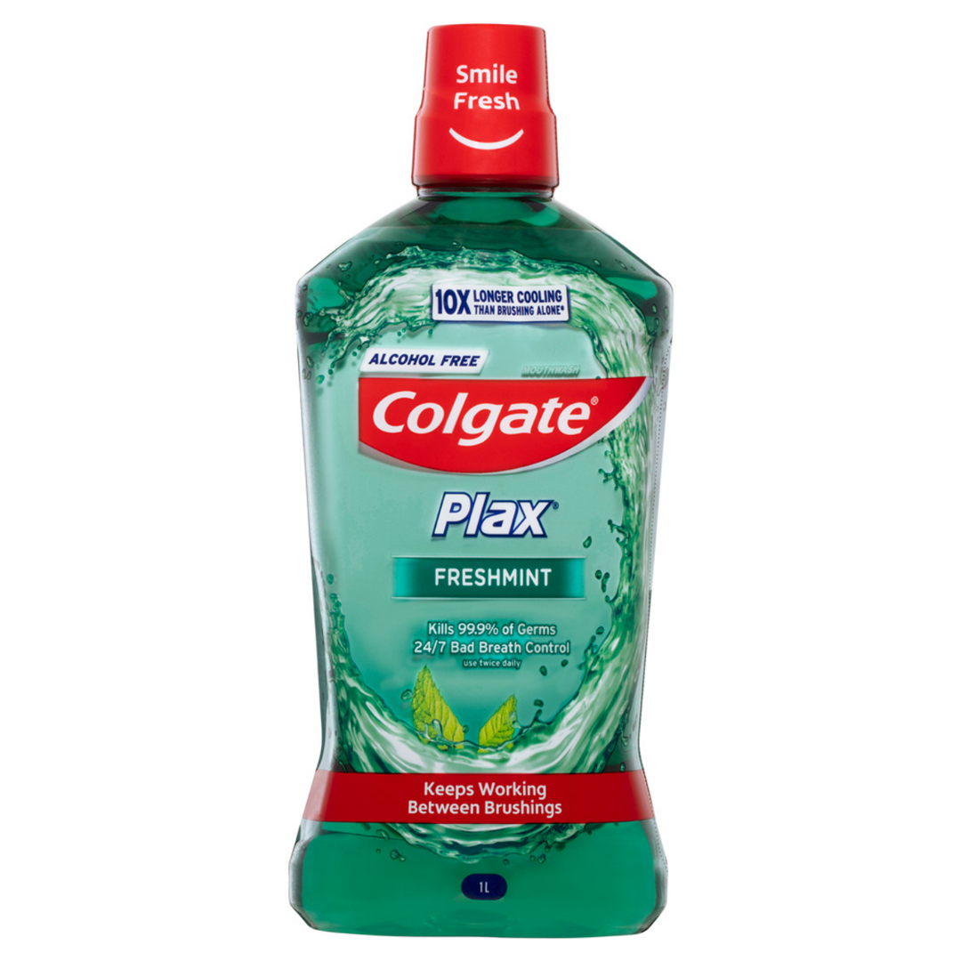 Colgate Plax Freshmint Mouthwash Alcohol-Free (33.8 oz) by Farmacias Savia