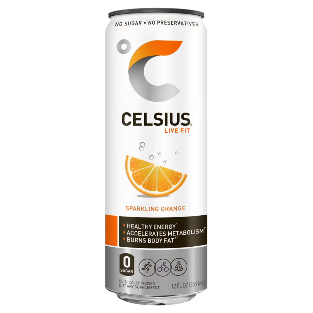 Celsius Orange Sparkling Fitness Drink (12 oz) by Farmacias Savia