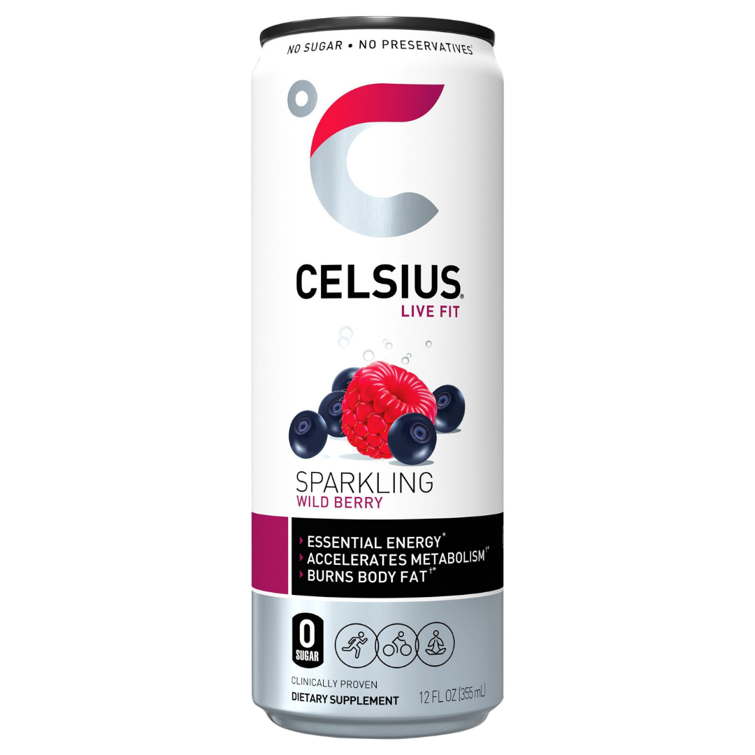 Celsius Wild Berry Sparkling Fitness Drink (12 oz) by Farmacias Savia