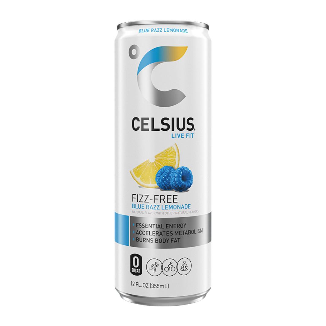 Celsius Live Fit Blue Razz Lemonade Non-Carbonated Energy Drink (12oz) by Farmacias Savia