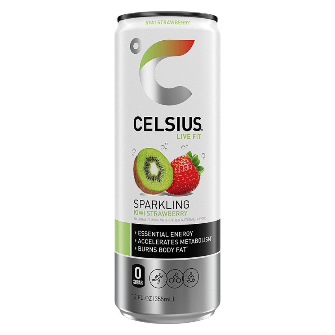 Celsius Live Fit Sparkling Kiwi Strawberry Energy Drink (12oz) by Farmacias Savia