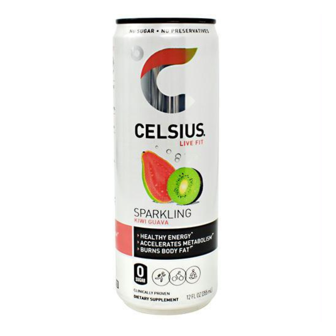 Celsius Live Fit Sparkling Kiwi Guava Energy Drink (12oz) by Farmacias Savia