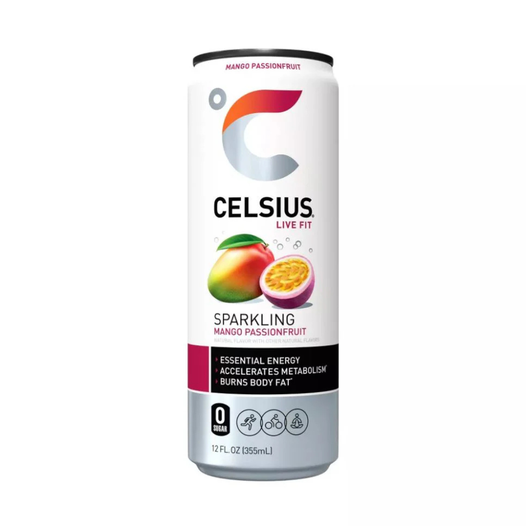Celsius Live Fit Sparkling Mango Passionfruit Energy Drink (12oz) by Farmacias Savia