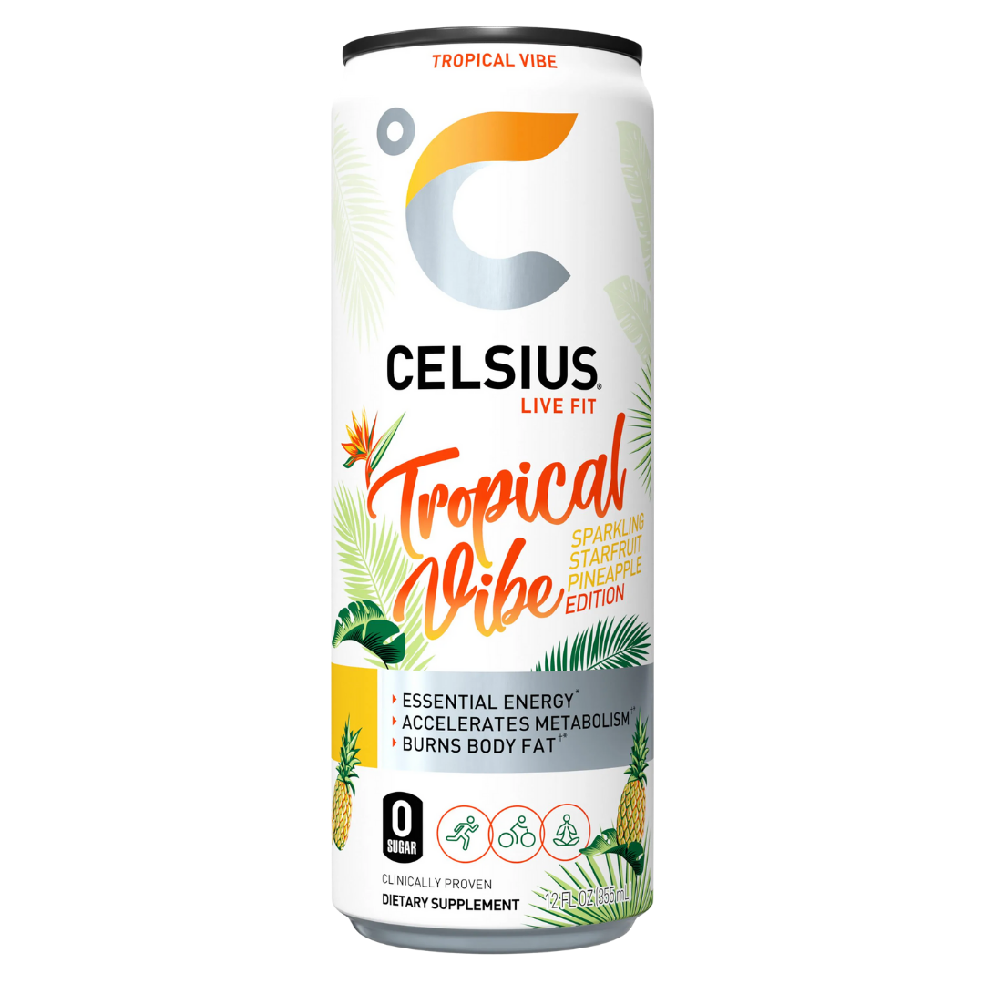 Celsius Tropical Vibe Energy Drink (12oz) by Farmacias Savia