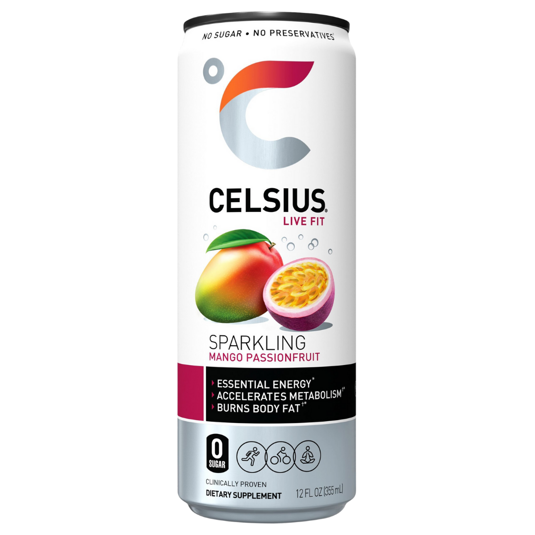 Celsius Mango Passionfruit Energy Drink (12oz) by Farmacias Savia