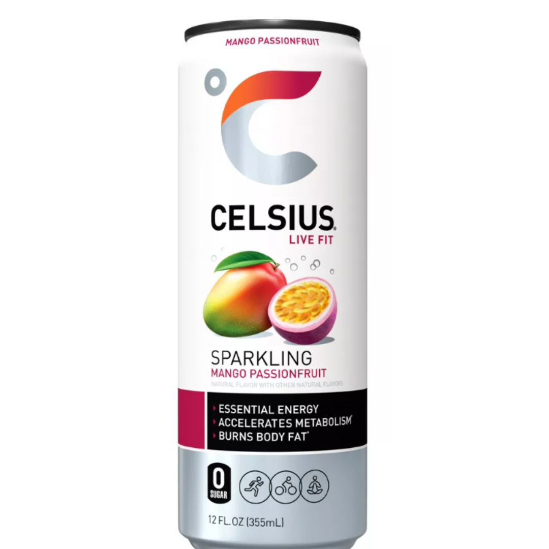 Celsius Live Fit Sparkling Mango Passionfruit Fitness Drink (12oz) by Farmacias Savia