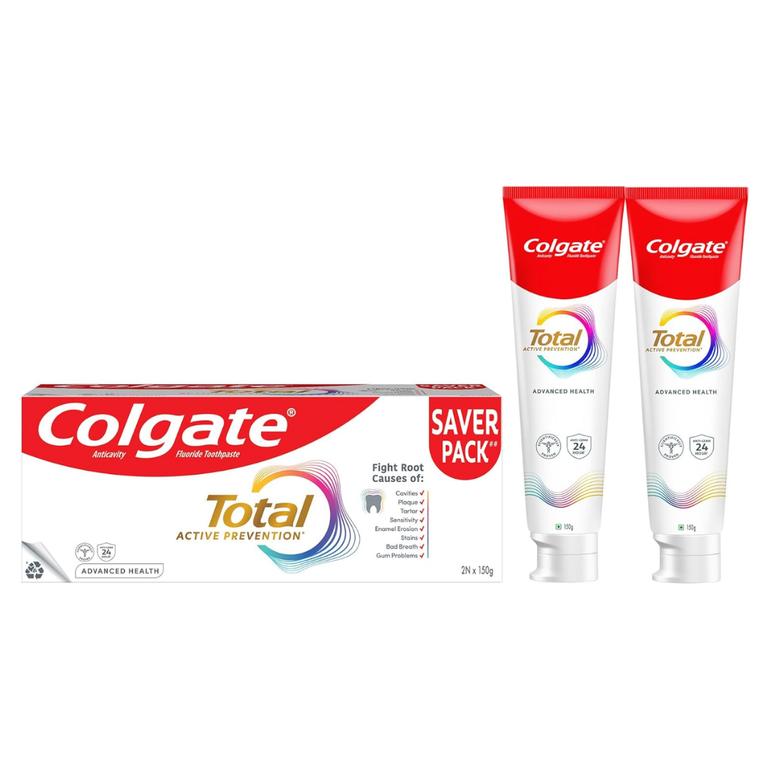 Colgate Total Active Prevention Toothpaste Twin Pack (2 x 5.2 oz) by Farmacias Savia