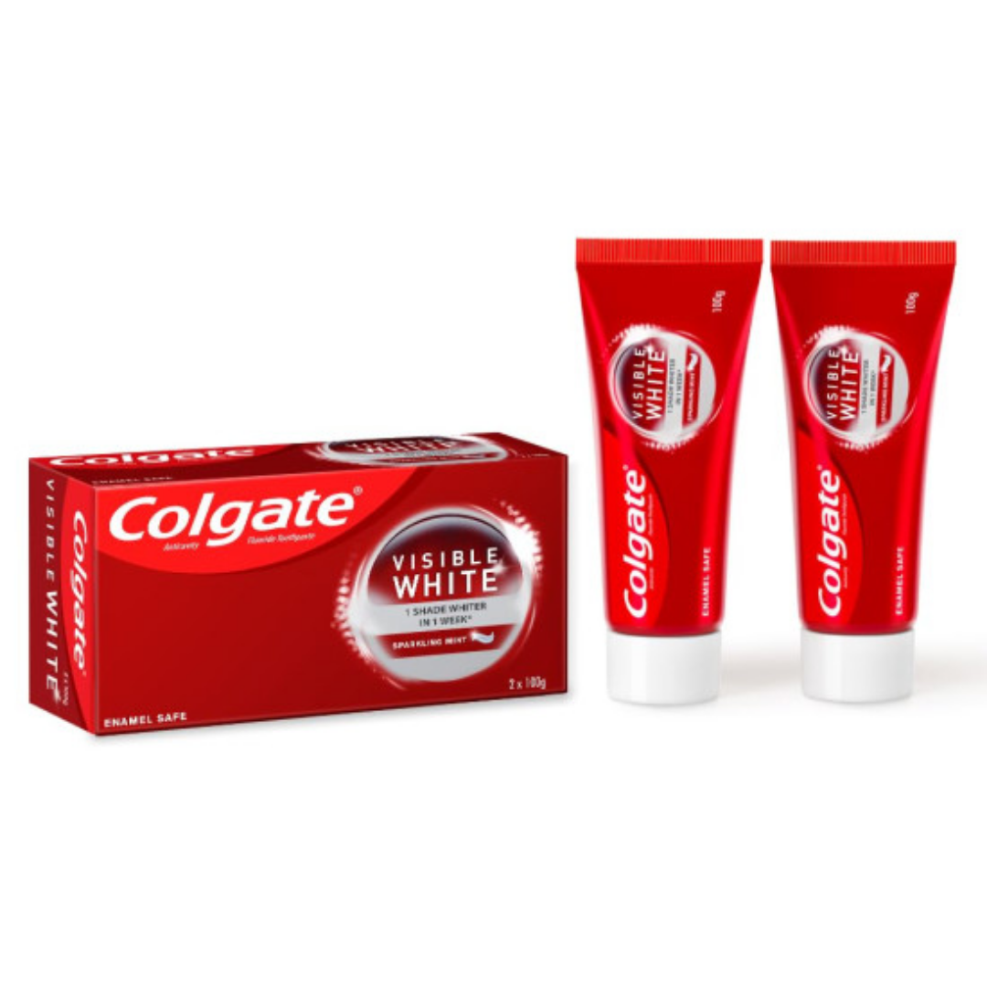 Colgate Visible White Toothpaste Twin Pack (2 x 3.5oz) by Farmacias Savia