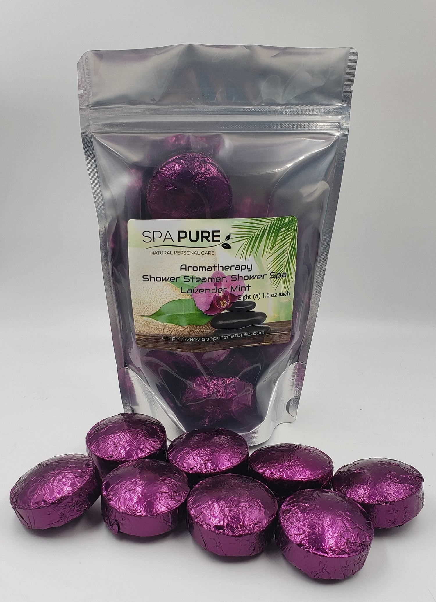 8 Aromatherapy Shower Bombs USA Made, 100% Natural/Organic Essential Oils-Transform your shower-Transform your mood by Spa Pure