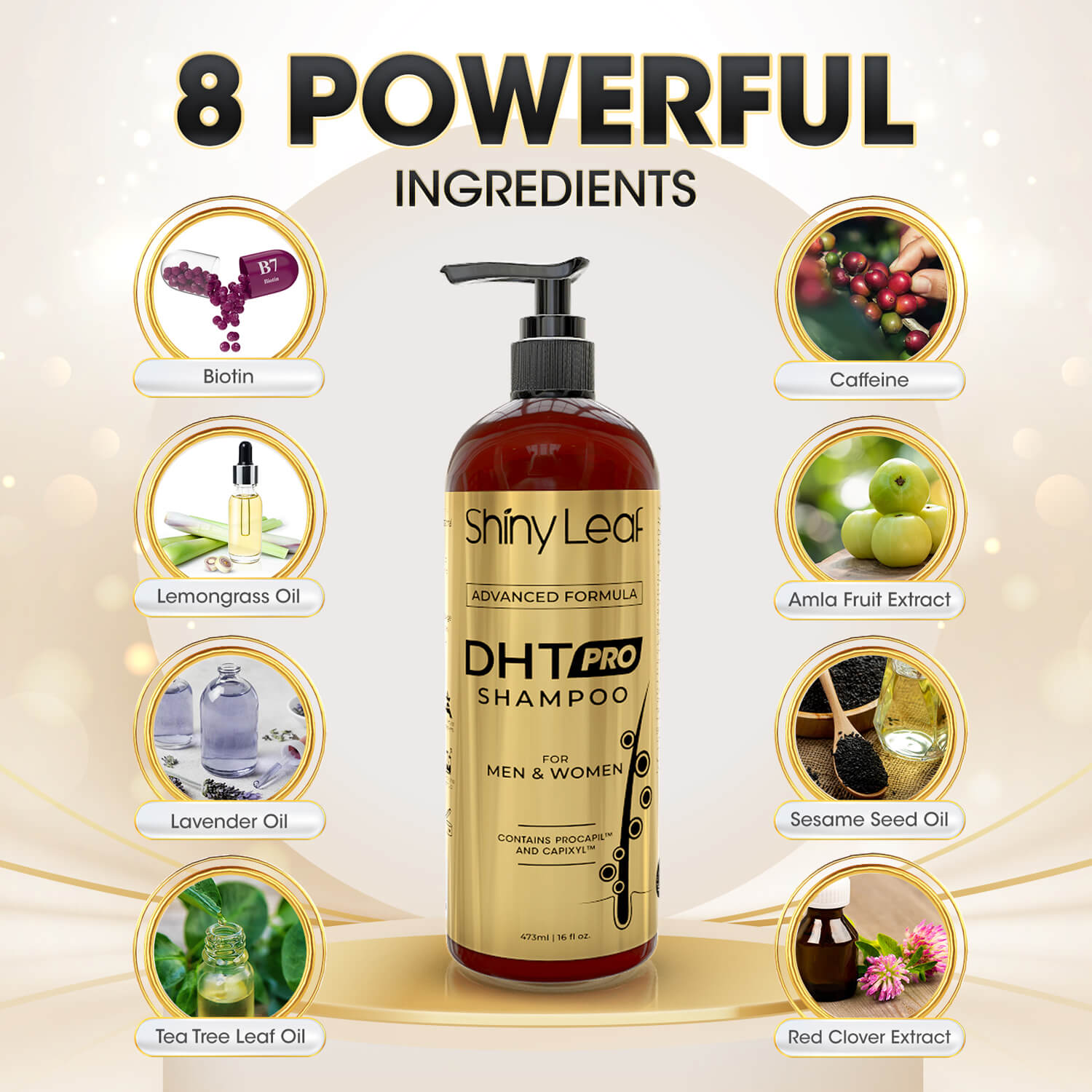 DHT Pro Shampoo with Procapil &amp; Capixyl — 16 oz by Shiny Leaf