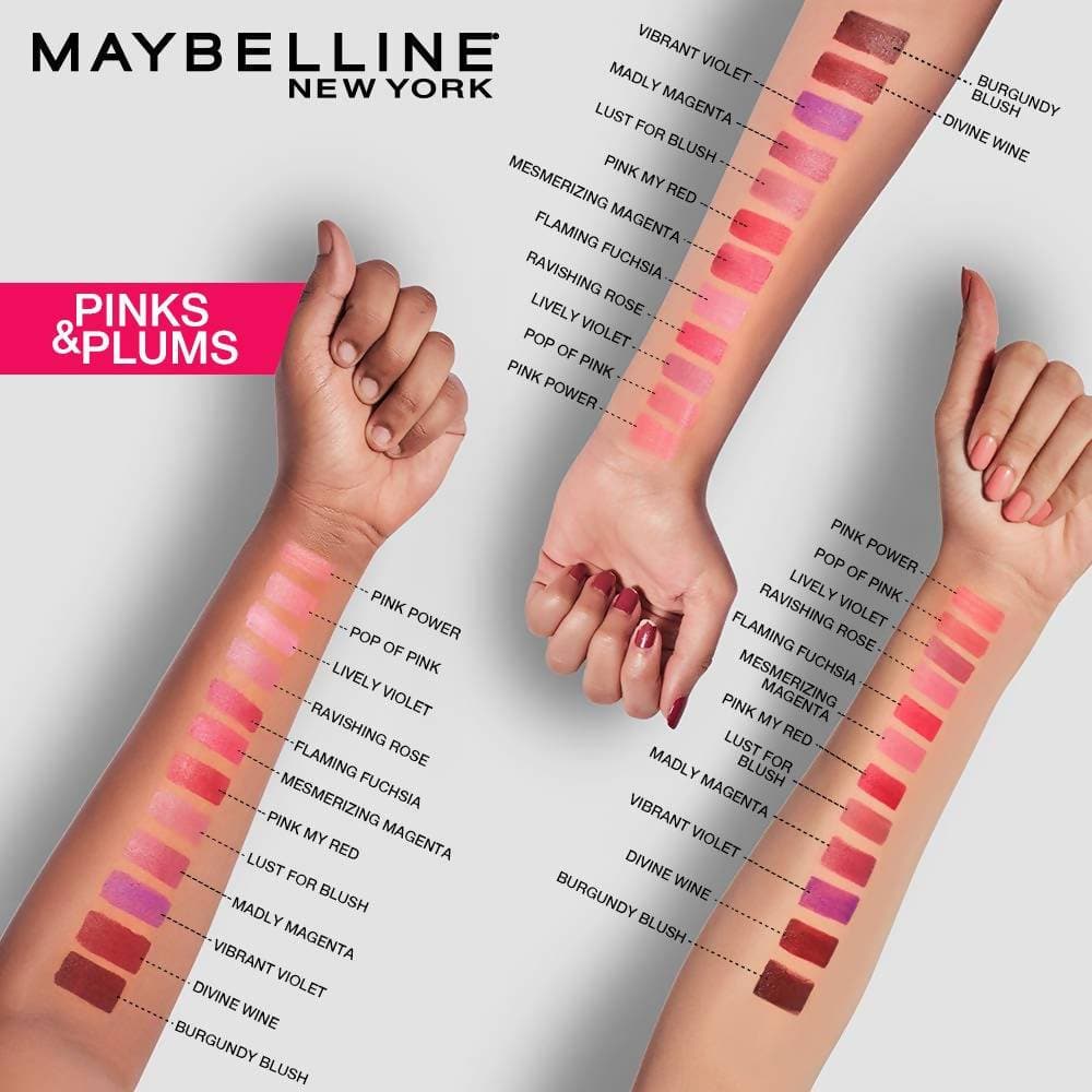 Maybelline New York Color Sensational Creamy Matte Lipstick / 696 Burgundy Blush by Dista