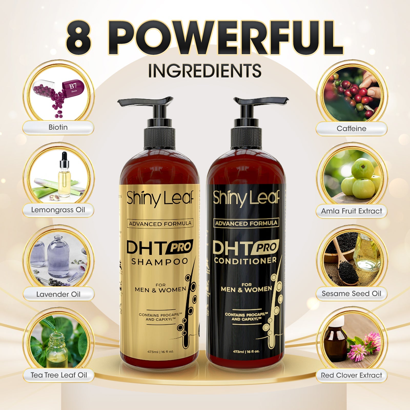 DHT Blocker Shampoo &amp; Conditioner Bundle by Shiny Leaf